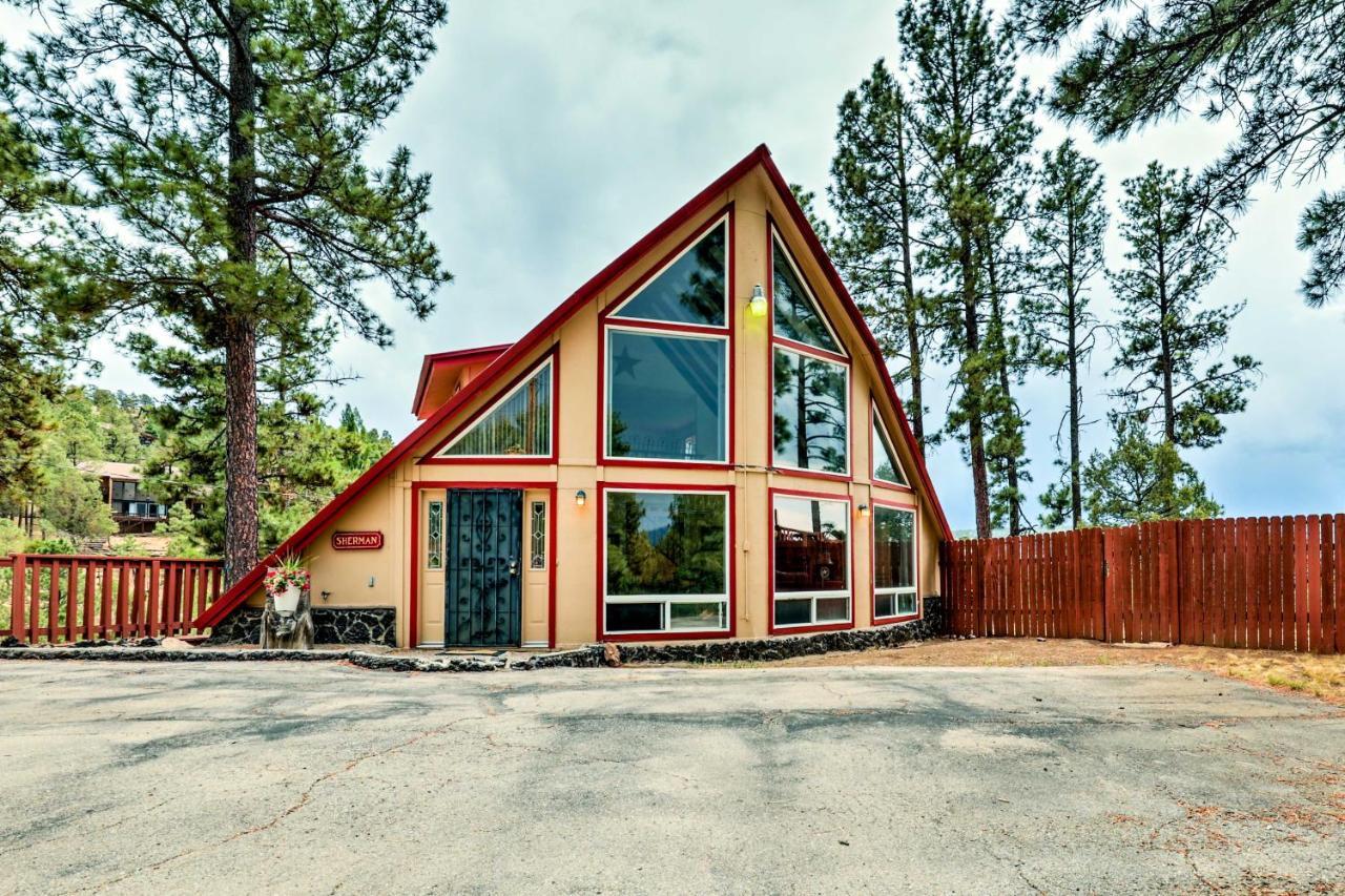 הוילה A-Frame Ruidoso Retreat With Deck, Grill And Views! מראה חיצוני תמונה